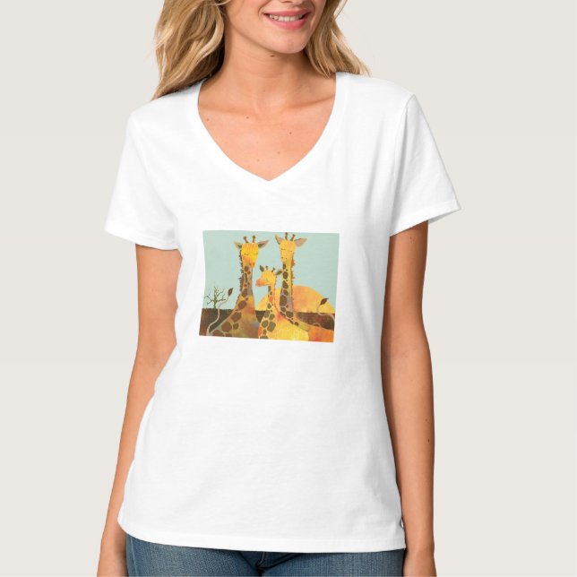 Camiseta Família do girafa (Frente)