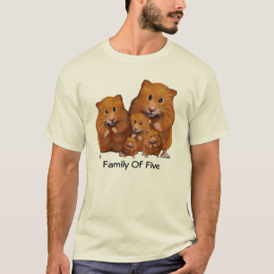 Camiseta Família do hamster: Pais, miúdos: Arte do lápis