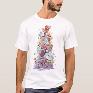 Camiseta Família do Herói Pixel Retro