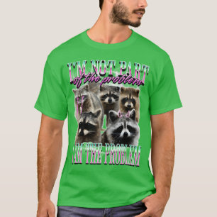Camiseta Família do Meme do Guaxinim Engraçado dos