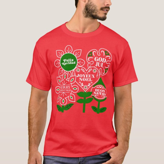 Camiseta Família do Mundo de Natal (Frente)