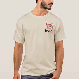 Camiseta Família é a casa do coração