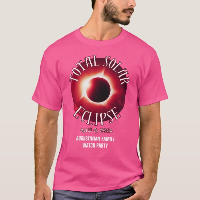 Camiseta Família ECLIPSE SOLAR TOTAL 2024 Personalizada (Frente)