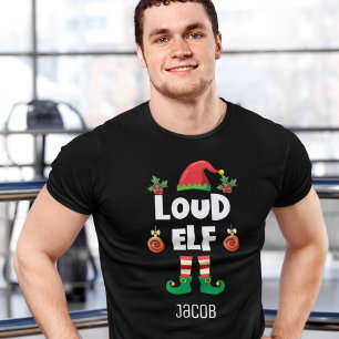 Camiseta Família elf alta combinando natal com nome
