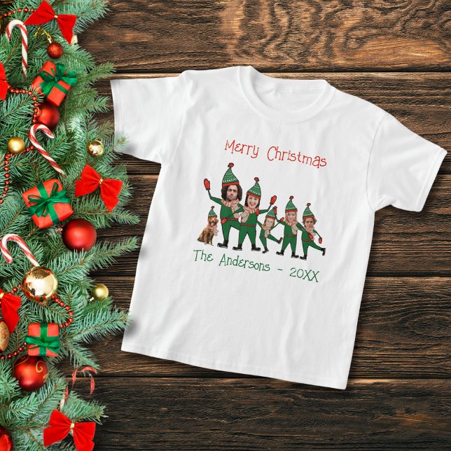 Camiseta Família Elf e Natal Personalizado Engraçado (Criador carregado)