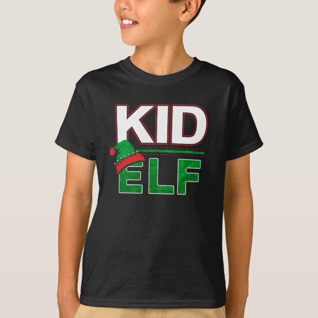Camiseta Família Elf | Feriado de Natal Kid Elf #TeamElf (Frente)