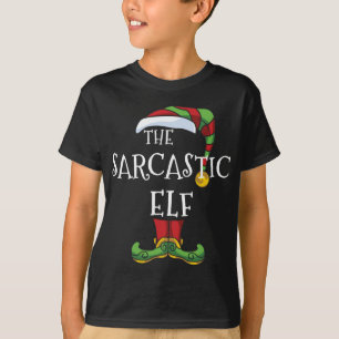 Camiseta Família Elf Sarcástica Correspondendo à doação eng