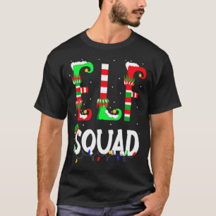 Camiseta Família Elf Squad de Natal Igualando Pijamas Xmas