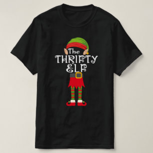 Camiseta família elf thrifty que corresponde ao natal