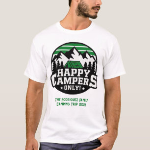 Camiseta Família em Viagem Feliz - Acampamento Com