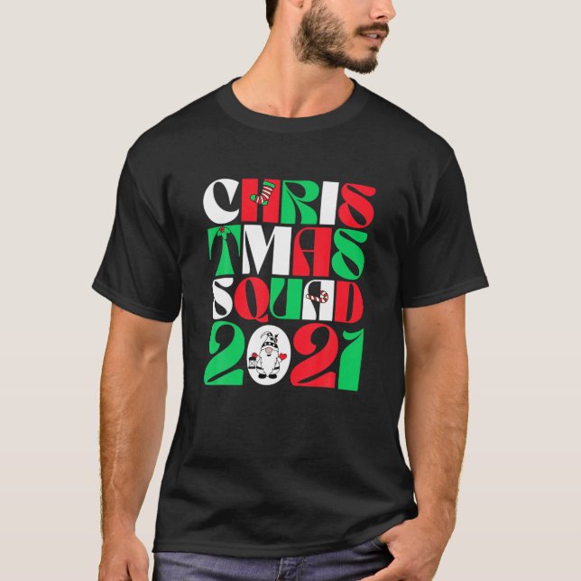 Camiseta Família Engraçada de Combate de Natal 2021 Squad (Frente)