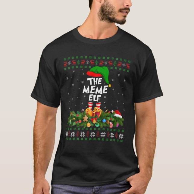 Camiseta Família Engraçada De Combinação Feia O Natal Do El (Frente)