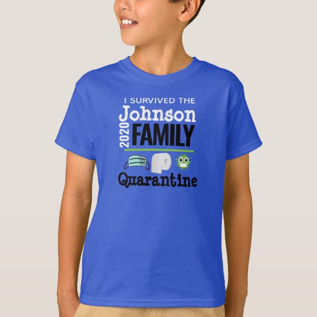 Camiseta Família Engraçada de Coronavírus Personalizada (Frente)