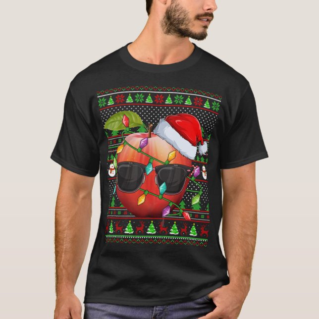 Camiseta Família Engraçada de Fruta de Apple Lover Correspo (Frente)