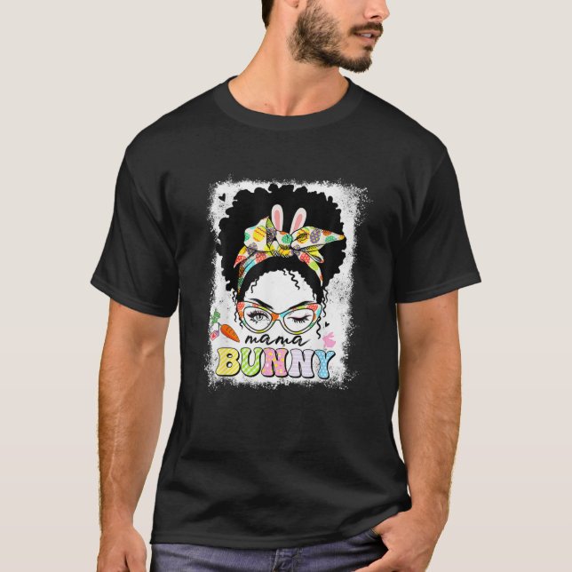 Camiseta Família Engraçada do Dia do Felz pascoa Mama Bunny (Frente)