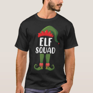 Camiseta Família Engraçada Elf Esquadrão de Natal