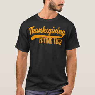 Camiseta Família Engraçada Equipe de Comida de Ação de Graç