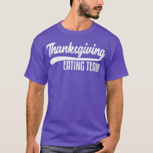 Camiseta Família Engraçada Equipe de Comida de Ação de Graç