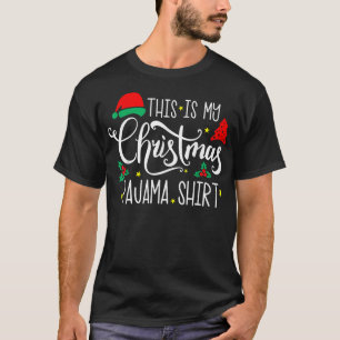 Camiseta Família Engraçada Natal Pajama Bonito Xmas Retro H