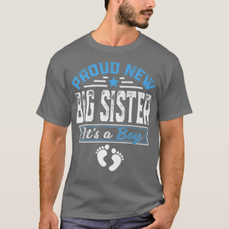 Camiseta Família Engraçada Nova Irmã Orgulhosa É Um Menino