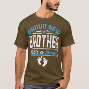 Camiseta Família Engraçada Novo Irmão Orgulhoso É Um Menino