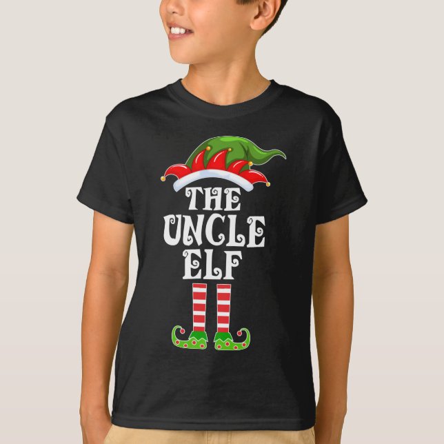 Camiseta Família Engraçada O Tio Elf do Natal (Frente)