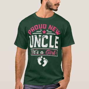 Camiseta Família Engraçada Tio Novo Orgulhoso É Uma Garota