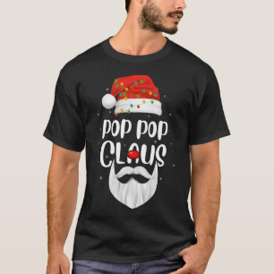 Camiseta Família Engraçada Xmas Correspondente Pop Pop Clau