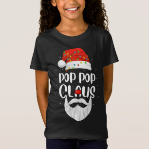 Camiseta Família Engraçada Xmas Correspondente Pop Pop Clau