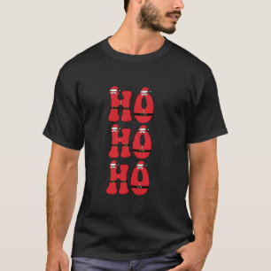 Camiseta Família Engraçada Xmas Papai Noel HO HO HO Matando