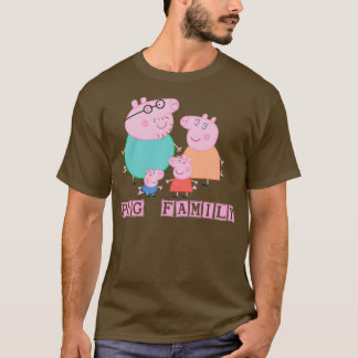 CAMISETA FAMÍLIA FAMÍLIA DE PIG FUUNY FAMÍLIA FAMÍLIA GENEA