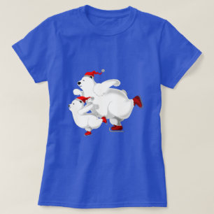 Camiseta Família Feliz de Ursos de Natal - Bonita - Desenh