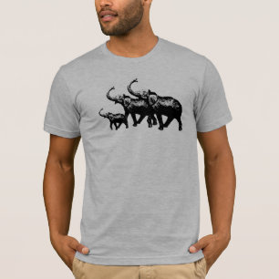 Camiseta família feliz dos elefantes