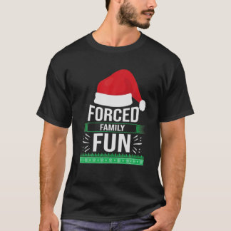 Camiseta Família Forçada Diversão Sarcástica Homens Engraça