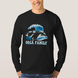 Camiseta Família Funny Orca Baleia Mar Oceano Oceano Gelado