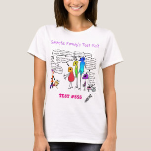 Camiseta Família galáctica que faz um t-shirt dos desenho