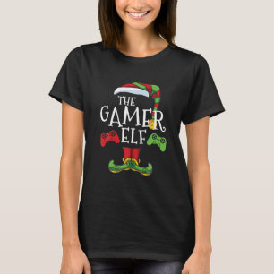 Camiseta Família Gamer Elf Correspondente Grupo de Natal En