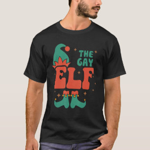 Camiseta Família gay Elf Correspondendo Pjs De Natal Engraç