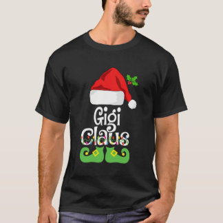 Camiseta Família Gigi Claus Correspondendo Vovó Claus Pajam
