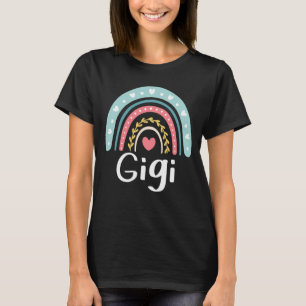 Camiseta Família Gigi Cute Avó Correspondente ao Arco-Ír
