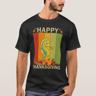 Camiseta Família Gráfico de Cavalo-Marinho Correspondente