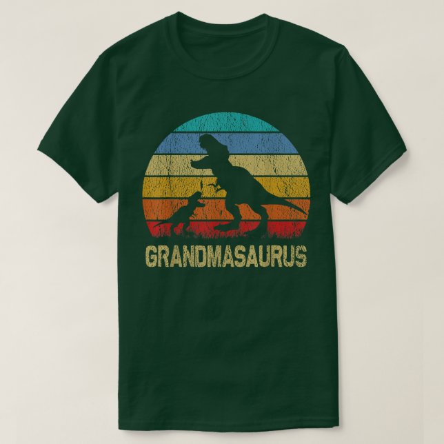 Camiseta Família GrandmaSaurus T Re Dinossauro Vovó Surus (Frente do Design)