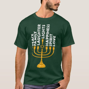 Camiseta Família Hanukkah Menorah Lights