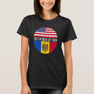 Camiseta Família Herita Metade Americana de Bandeiras Moldo