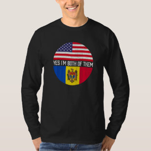 Camiseta Família Herita Metade Americana de Bandeiras Moldo