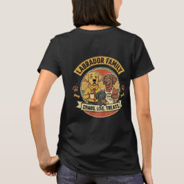 Camiseta Família Labrador – Caos, Amor e Guloseimas
