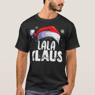 Camiseta Família LaLa Claus Xmas Correspondendo à vovó E