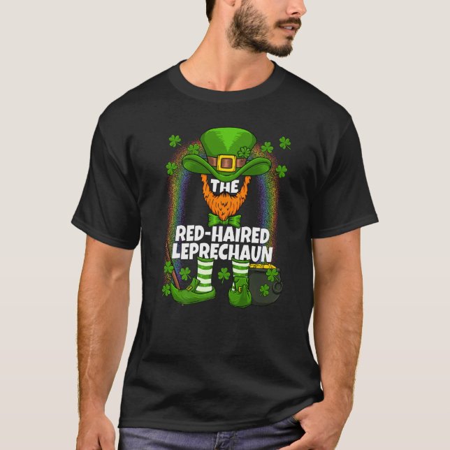 Camiseta Família Leprechaun Vermelho Correspondendo a St Pa (Frente)