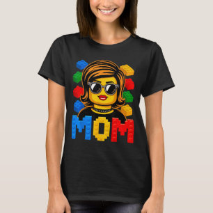Camiseta Família mãe mestre construtor construindo tijolos