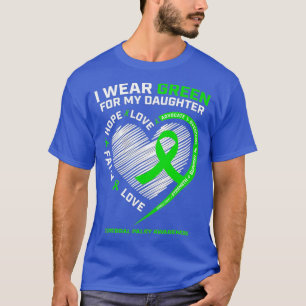 Camiseta Família Mãe Pai Eu Visto Verde Para Meu Cerebal Fi